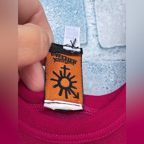 JEAN PAUL GAULTIER SOLEIL SLEEVELESS NEON PINK MAXI MESH DRESS SIZE LARGE - Picture 13 of 13